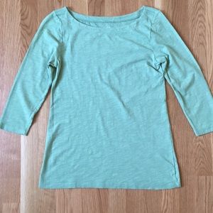 LOFT Green Cotton Top Size XS